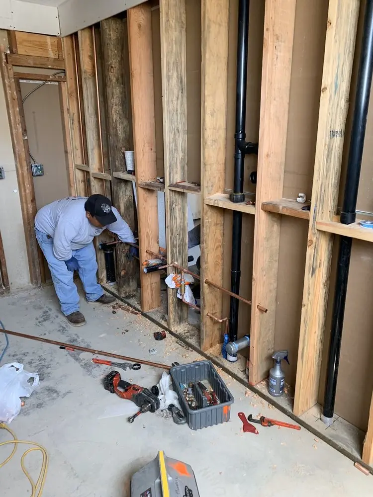 Commercial rough-in plumbing for Gas Line Repair in Central College